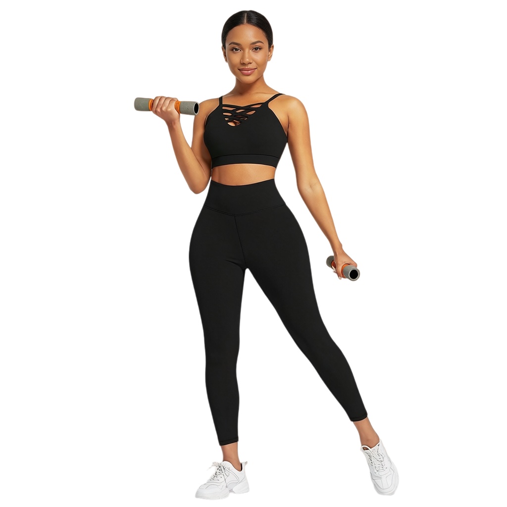 Fitness Yoga & Kickfit - 3 Pieces Women's Yoga Fitness Set