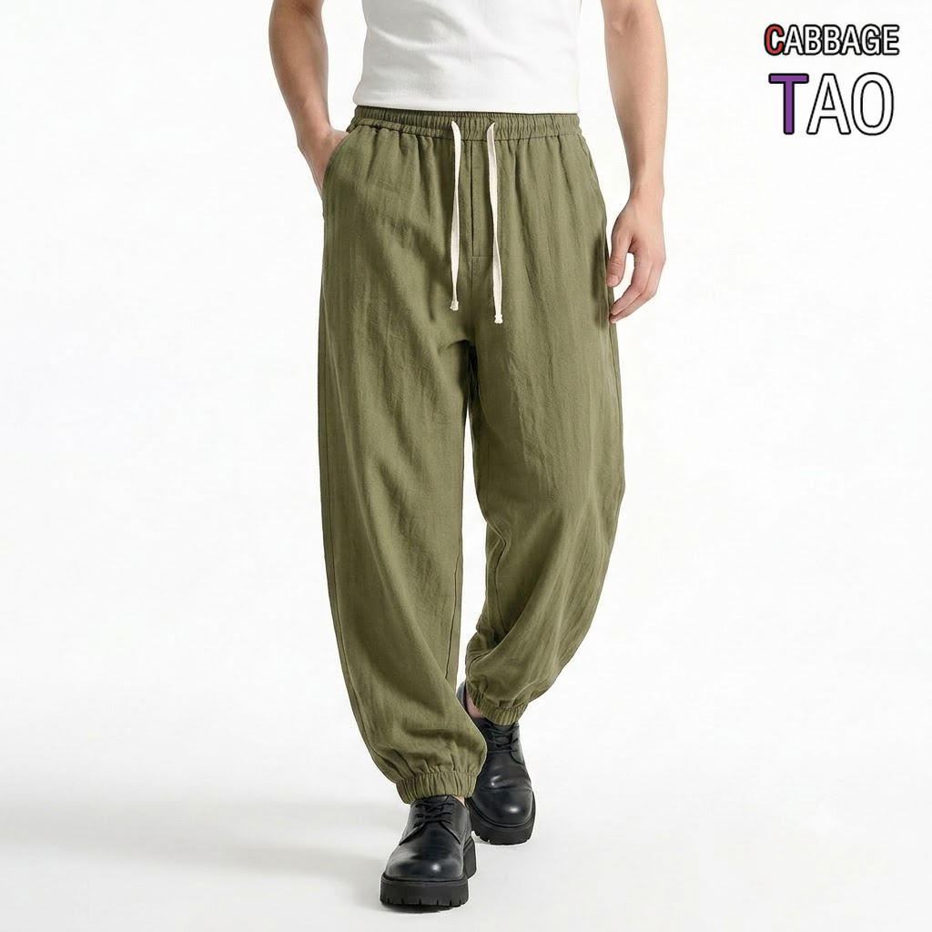Yoga Fitness For Men - Mens Loose Drawstring Casual Trousers Baggy