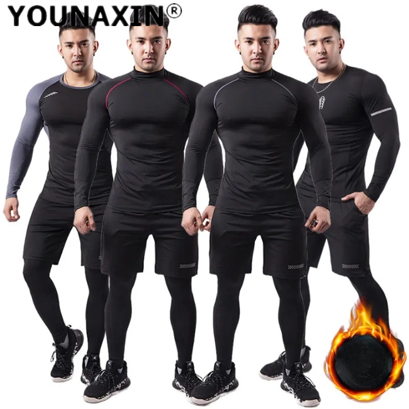 3-piece Men Plush Warm Sports  - Yoga Fitness For Men recension och pris
