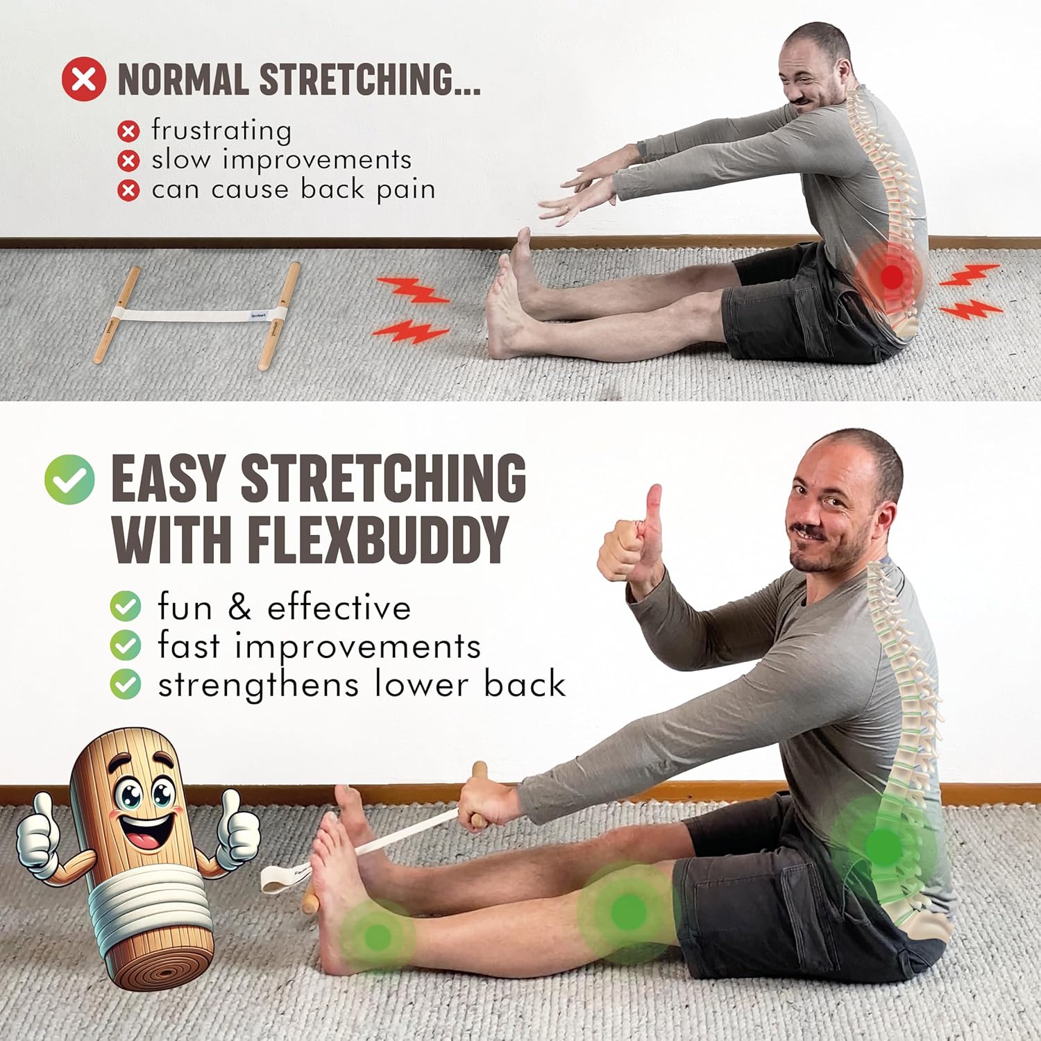 Hamstring Stretcher Adjustable - Fitness Yoga & Kickfit recension och pris