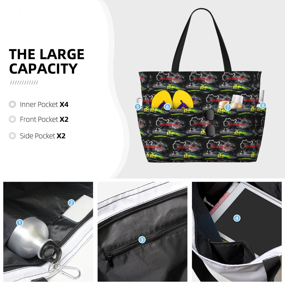 Nurburgring Print Beach Tote B - Yoga Fitness Tote recension och pris
