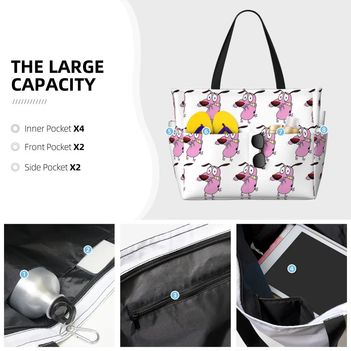 Cute Courageous Cowardlys Dog  - Yoga Fitness Tote recension och pris
