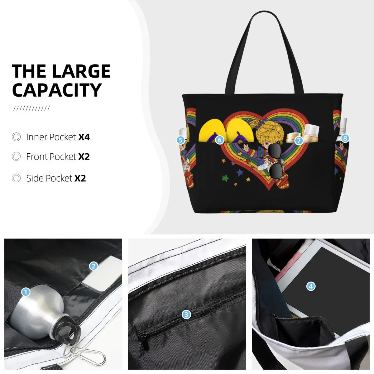 Rainbow Brite With Rainbow Hea - Yoga Fitness Tote recension och pris