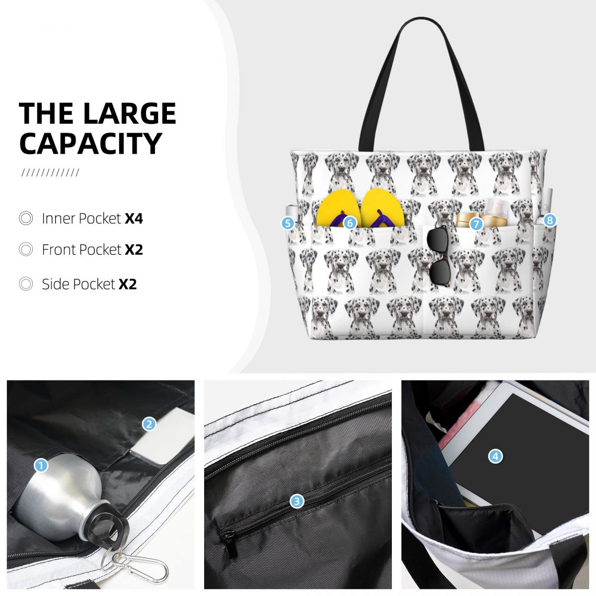 Dalmatian Beach Tote Bag Sport - Yoga Fitness Tote recension och pris