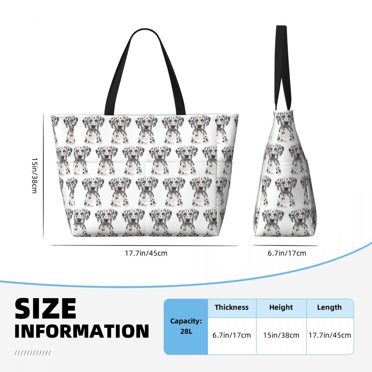Dalmatian Beach Tote Bag Sport - Yoga Fitness Tote recension och pris